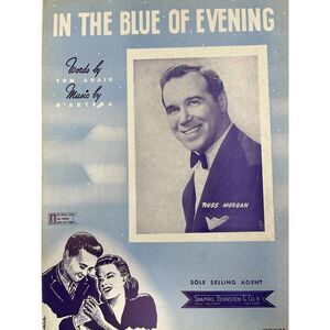 In The Blue Of The Evening Sheet Music 1942 Tom Adair DArtega Vintage‎